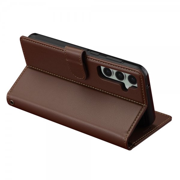 Lc.Imeeke Samsung Galaxy S24 Etui Avtagbart Deksel L2 Series MagSafe Brun
