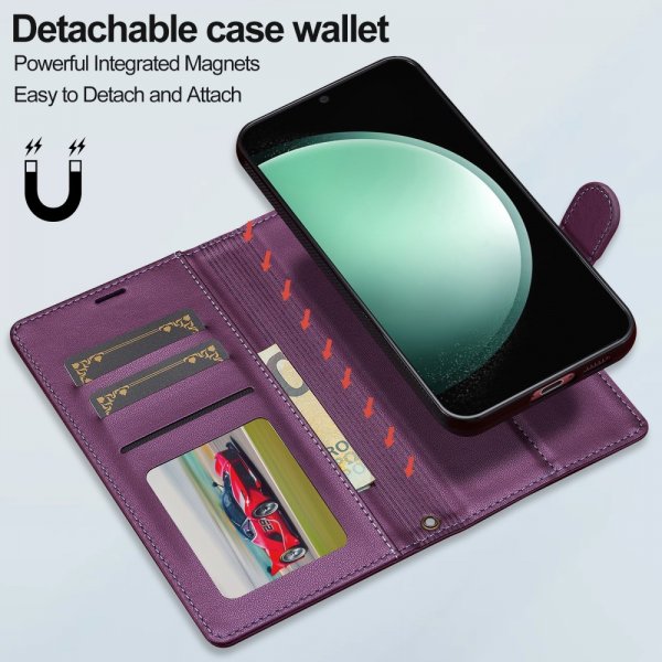 Lc.Imeeke Samsung Galaxy S24 Etui Avtagbart Deksel L2 Series MagSafe Lilla