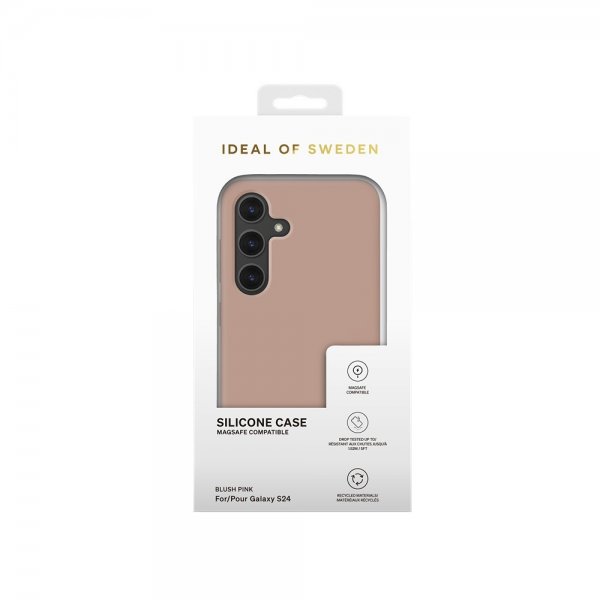 Ideal of Sweden Samsung Galaxy S24/Galaxy S25 Deksel Silicone Case MagSafe Blush Pink