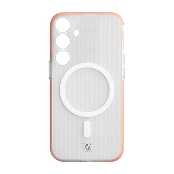 Rvelon Samsung Galaxy S24 Deksel Korrugerte MagSafe Oransje