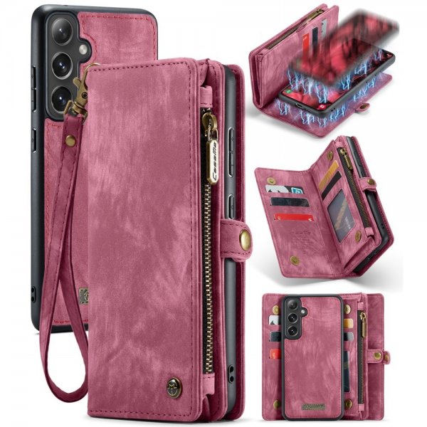 CaseMe Samsung Galaxy S24 Plus Etui 008 Series Avtakbart Deksel Rød