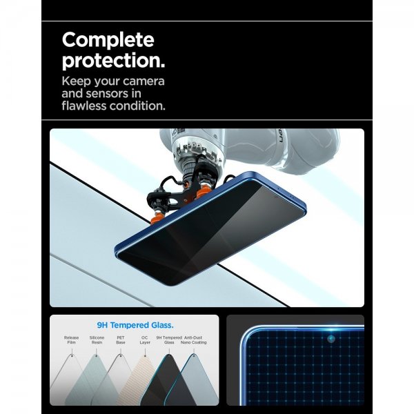 Spigen Samsung Galaxy S24 Plus/Galaxy S25 Plus Skjermbeskytter GLAS.tR EZ Fit Privacy 2-pakning