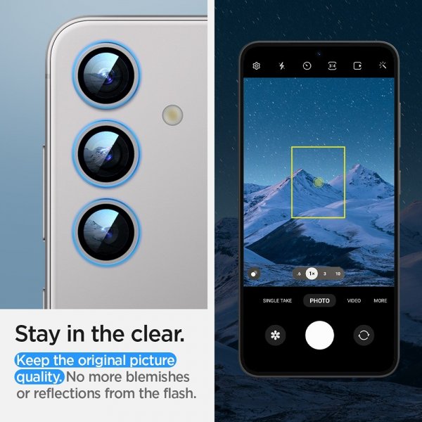Spigen Samsung Galaxy S24 Plus Kamerabeskytter GLAS.tR EZ Fit Optik Pro 2-pakning Grå