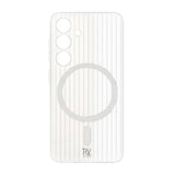 Rvelon Samsung Galaxy S24 Plus Deksel Korrugerte MagSafe Hvit