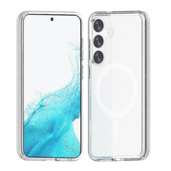 Samsung Galaxy S24 Plus Deksel Glitter Støtsikker Transparent