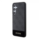 Guess Samsung Galaxy S24 Plus Bottom Stripe Metal Logo Svart