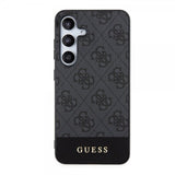 Guess Samsung Galaxy S24 Plus Bottom Stripe Metal Logo Svart