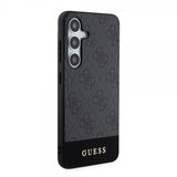 Guess Samsung Galaxy S24 Plus Bottom Stripe Metal Logo Svart