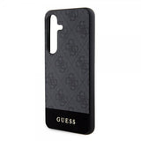 Guess Samsung Galaxy S24 Plus Bottom Stripe Metal Logo Svart
