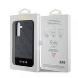 Guess Samsung Galaxy S24 Plus Bottom Stripe Metal Logo Svart