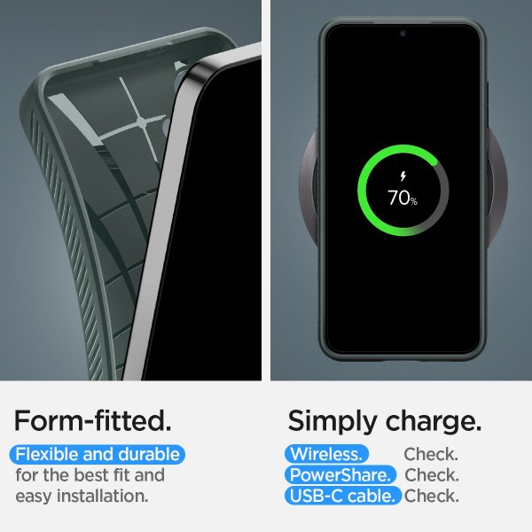 Spigen Samsung Galaxy S24 Plus Deksel Liquid Air Abyss Green