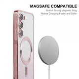 ENKAY Samsung Galaxy S24 Plus Deksel Belagt Kant Glitter MagSafe Sølv
