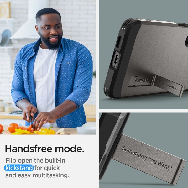 Spigen Samsung Galaxy S24 Plus Deksel Tough Armor Gunmetal