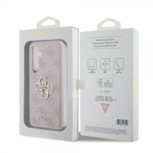 Guess Samsung Galaxy S24 4G Metal Logo Rosa