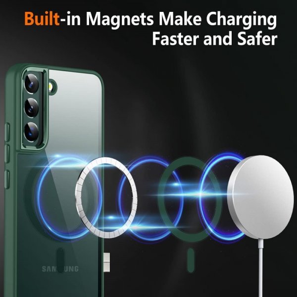 Samsung Galaxy S24 Deksel Farget Kant MagSafe Grønn