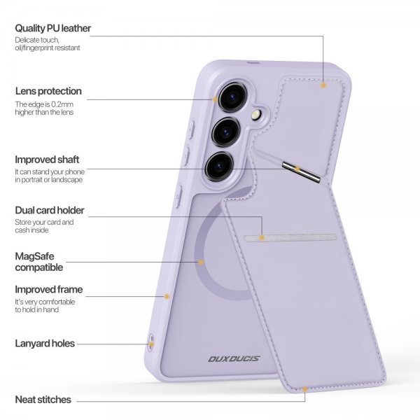 Dux Ducis Samsung Galaxy S24 Deksel Rafi II Series MagSafe Lilla