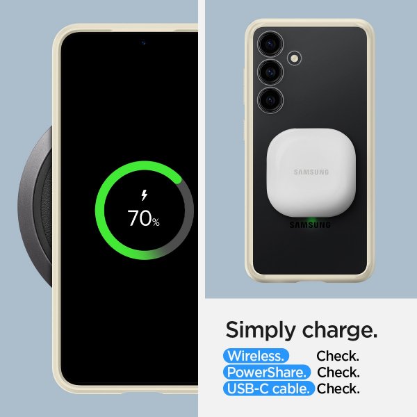 Spigen Samsung Galaxy S24 Deksel Ultra Hybrid Mute Beige