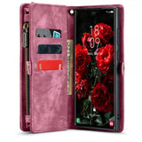 CaseMe Samsung Galaxy S24 Ultra Etui 008 Series Avtakbart Deksel Rød