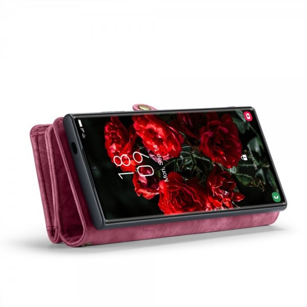 CaseMe Samsung Galaxy S24 Ultra Etui 008 Series Avtakbart Deksel Rød