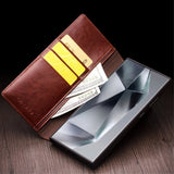 Qialino Samsung Galaxy S24 Ultra Etui Ekte Skinn Brun