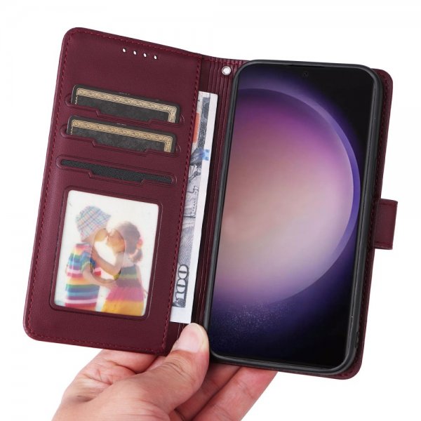 Betopnice Samsung Galaxy S24 Ultra Etui Avtagbart Deksel 005 Rød