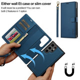Lc.Imeeke Samsung Galaxy S24 Ultra Etui Avtagbart Deksel L2 Series MagSafe Blå