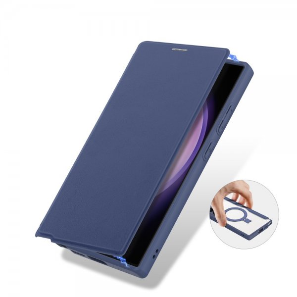 Dux Ducis Samsung Galaxy S24 Ultra Etui Skin X Pro Series Kickstand MagSafe Blå