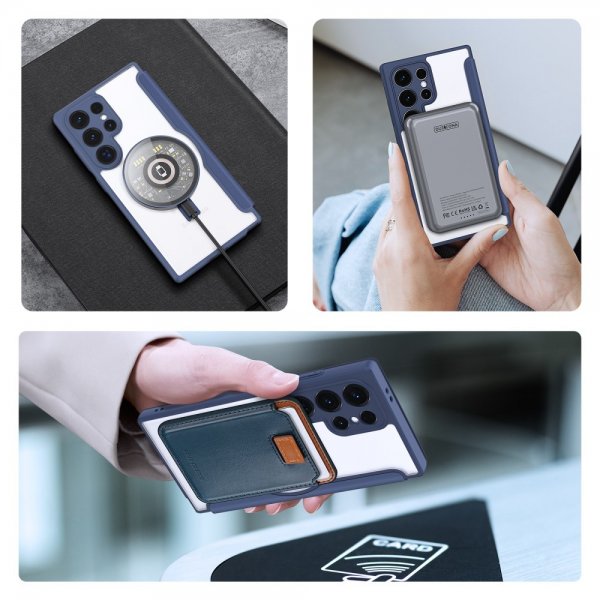 Dux Ducis Samsung Galaxy S24 Ultra Etui Skin X Pro Series Kickstand MagSafe Blå