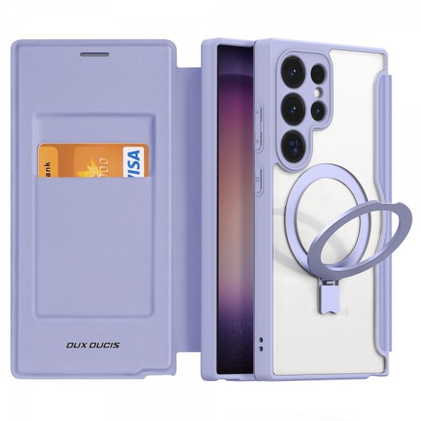 Dux Ducis Samsung Galaxy S24 Ultra Etui Skin X Pro Series Kickstand MagSafe Lilla
