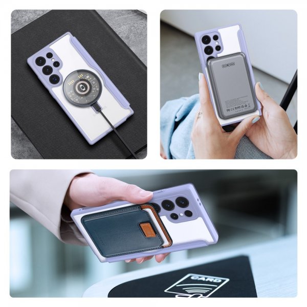 Dux Ducis Samsung Galaxy S24 Ultra Etui Skin X Pro Series Kickstand MagSafe Lilla