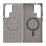 Samsung Galaxy S24 Ultra Deksel Karbonfibermønster MagSafe Grå