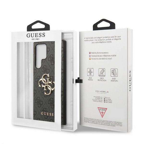 Guess Samsung Galaxy S24 Ultra 4G Metal Logo Svart