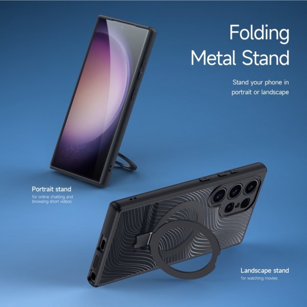 Dux Ducis Samsung Galaxy S24 Ultra Deksel Aimo Series MagSafe Kickstand Svart