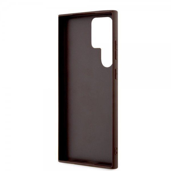 Guess Samsung Galaxy S24 Ultra Bottom Stripe Metal Logo Brun