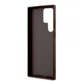 Guess Samsung Galaxy S24 Ultra Bottom Stripe Metal Logo Brun