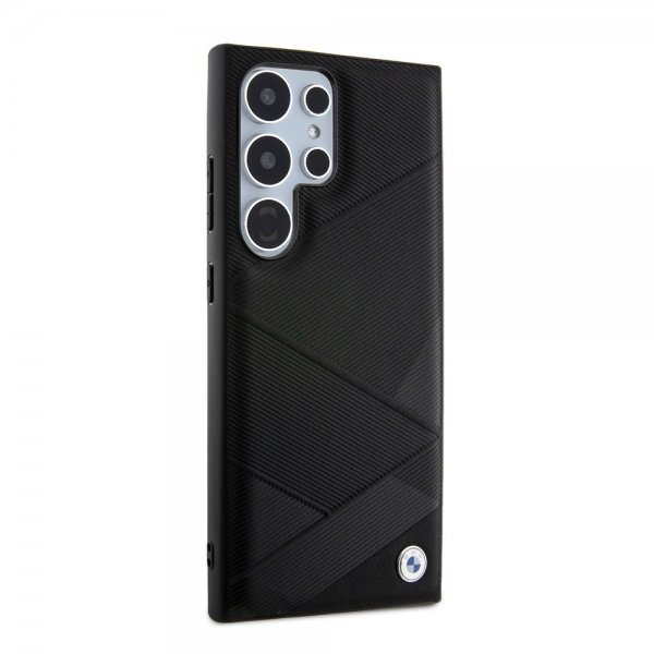 BMW Samsung Galaxy S24 Ultra Genuine Leather Textured Svart