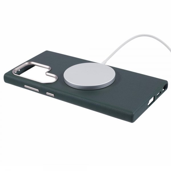 X-Level Samsung Galaxy S24 Ultra Deksel Skinntekstur MagSafe Grønn