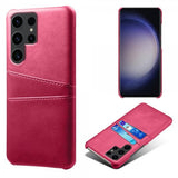 Samsung Galaxy S24 Ultra Deksel med To Kortlommer Magenta