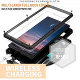 R-JUST Samsung Galaxy S24 Ultra Deksel Metall Støtsikker Kamerabeskyttelse Svart