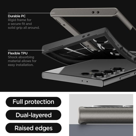Spigen Samsung Galaxy S24 Ultra Deksel Neo Hybrid Gunmetal