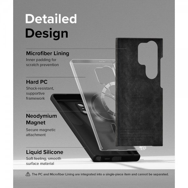 Ringke Samsung Galaxy S24 Ultra Silicone Magnetic Svart