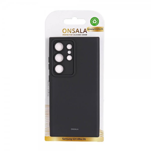 Onsala Samsung Galaxy S24 Ultra Deksel Silikon Svart