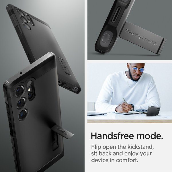 Spigen Samsung Galaxy S24 Ultra Deksel Tough Armor Svart