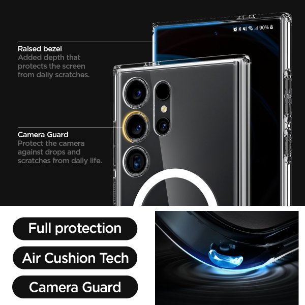 Spigen Samsung Galaxy S24 Ultra Deksel Ultra Hybrid Metal Ring MagFit