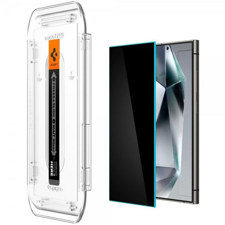 Spigen Samsung Galaxy S24 Ultra Skjermbeskytter GLAS.tR EZ Fit Privacy 2-pakning