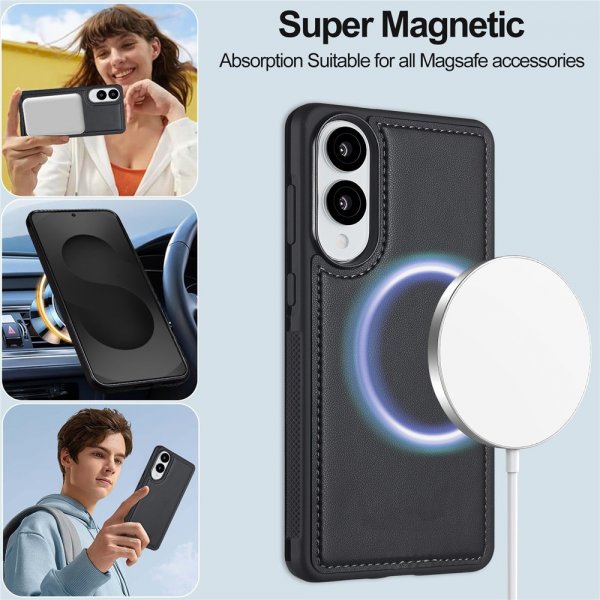 Nordic Covers Samsung Galaxy S25 Edge Etui med avtakbart MagSafe-deksel Raven Black