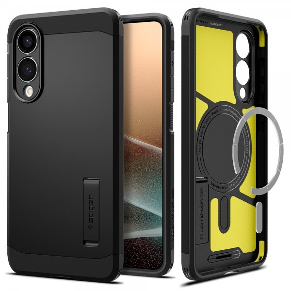 Spigen Samsung Galaxy S25 Edge Deksel Tough Armor MagFit Svart