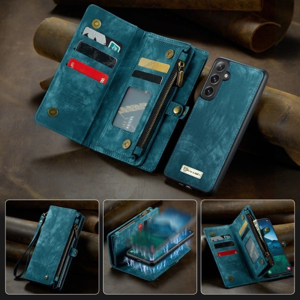 CaseMe Samsung Galaxy S25 Etui 008 Series Avtakbart Deksel Blå