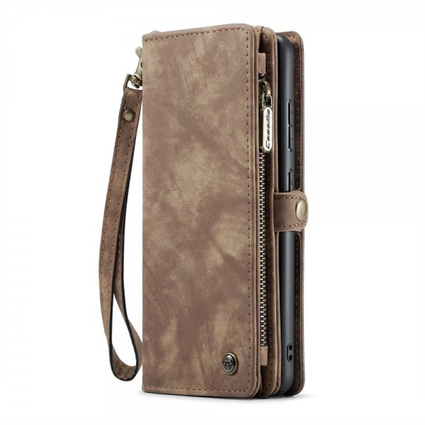CaseMe Samsung Galaxy S25 Etui 008 Series Avtakbart Deksel Brun