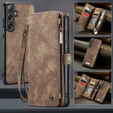 CaseMe Samsung Galaxy S25 Etui 008 Series Avtakbart Deksel Brun